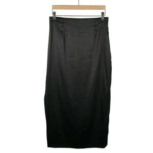 Vintage Black Sateen Maxi Skirt Modest Long Formal Evening Byer Too‎ California